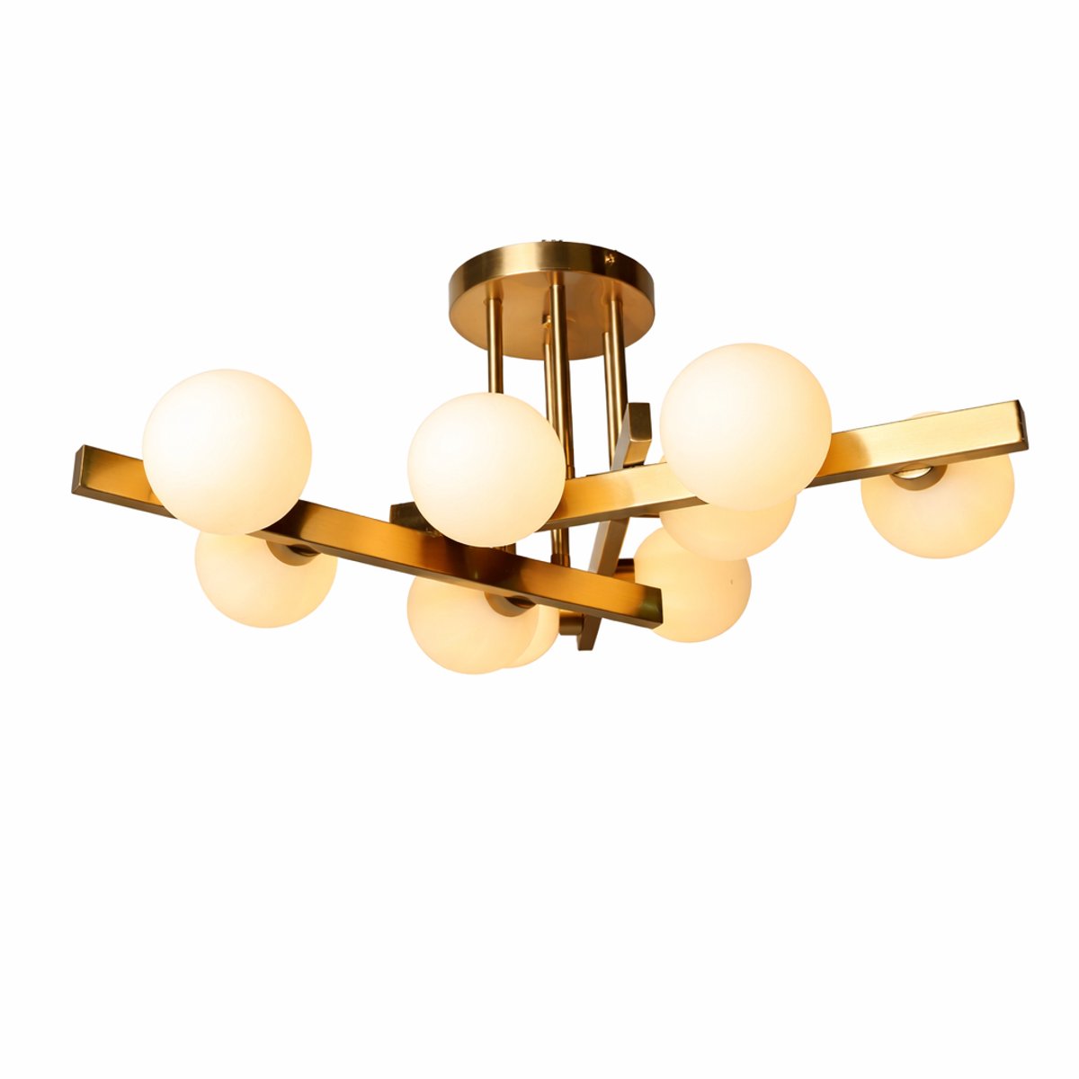 plafondlamp | 9 lichtpunten | Brushed gold