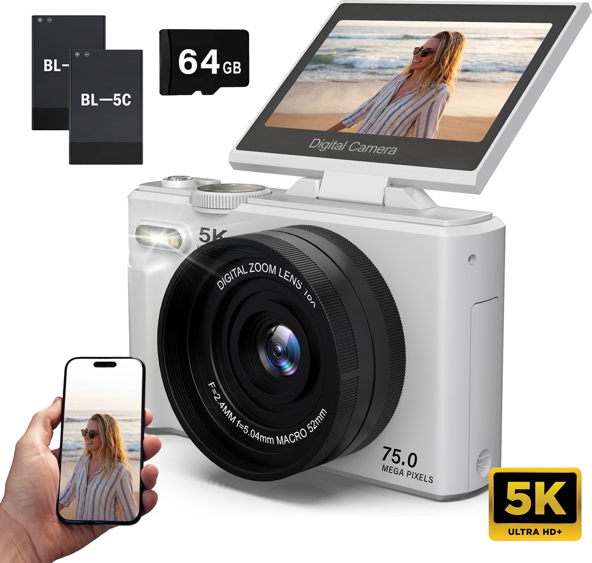 Nexino 5K/75MP wit
