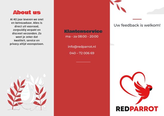 À propos de nous. Service client lu - sa 08:00 - 20:00 info@redparrot.nl 040 - 72 006 69. Vos commentaires sont les bienvenus! Logo RedParrot.