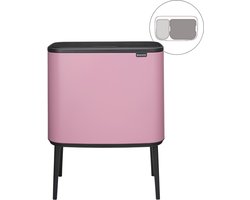 Brabantia Bo Touch Bin Prullenbak - 11 + 23 liter - Afvalscheiding - Lilac Pink