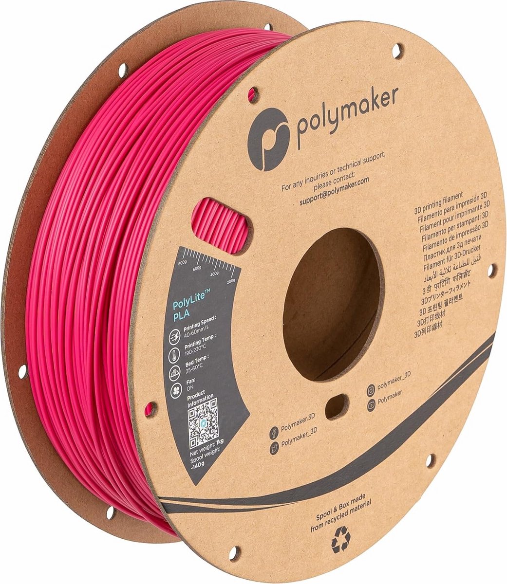 PLA 3D Printer Filament 1.75mm 1kg Magenta