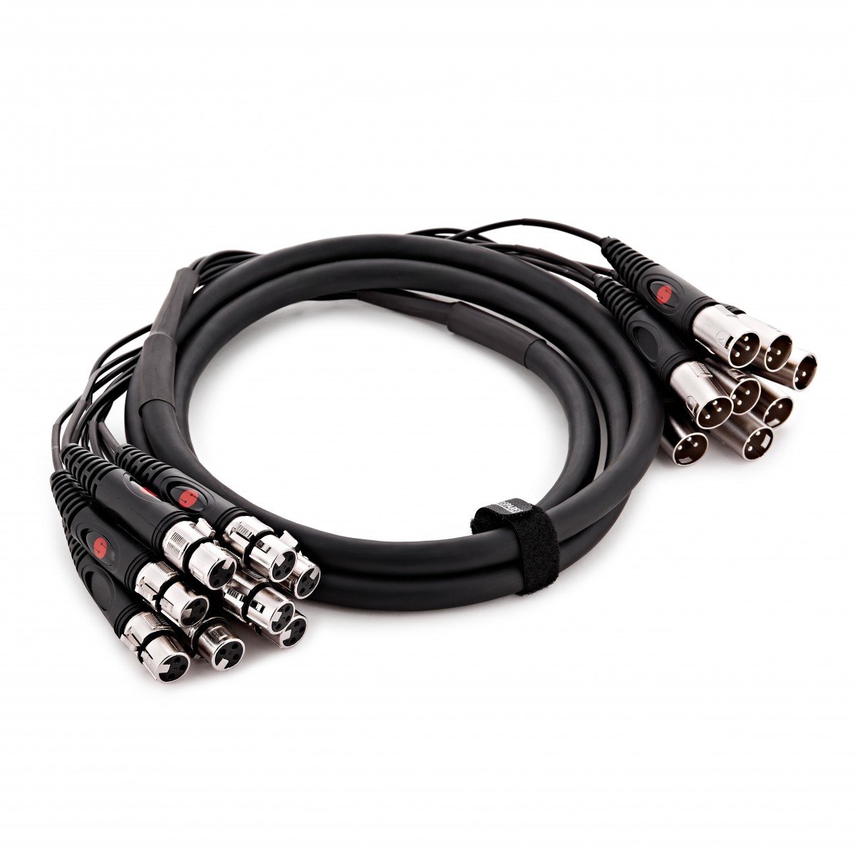 Studiospares 8-weg kabelboom XLR (M) - XLR (F) gebalanceerd, 2,5m