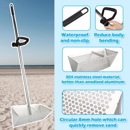 Complete Strandgereedschap Set: Hark, Zeef en Schep voor Strand en Tuin ...