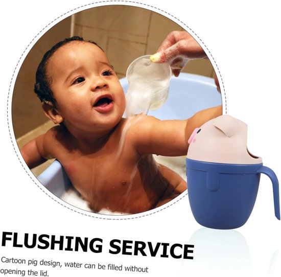 babybadje beker water pollepel beker voor babyshampoo badspoelbeker leuke spoelbeker shampoo uitspoelen cup water gieten schep babyshampoo spoelbeker van Merkloos — afbeelding 4