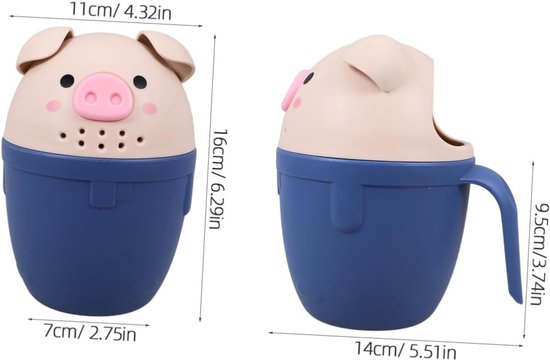 babybadje beker water pollepel beker voor babyshampoo badspoelbeker leuke spoelbeker shampoo uitspoelen cup water gieten schep babyshampoo spoelbeker van Merkloos — afbeelding 5