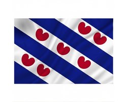 Friese Vlag - Friesland vlag van 90 x 150 cm - Voor binnen en buiten