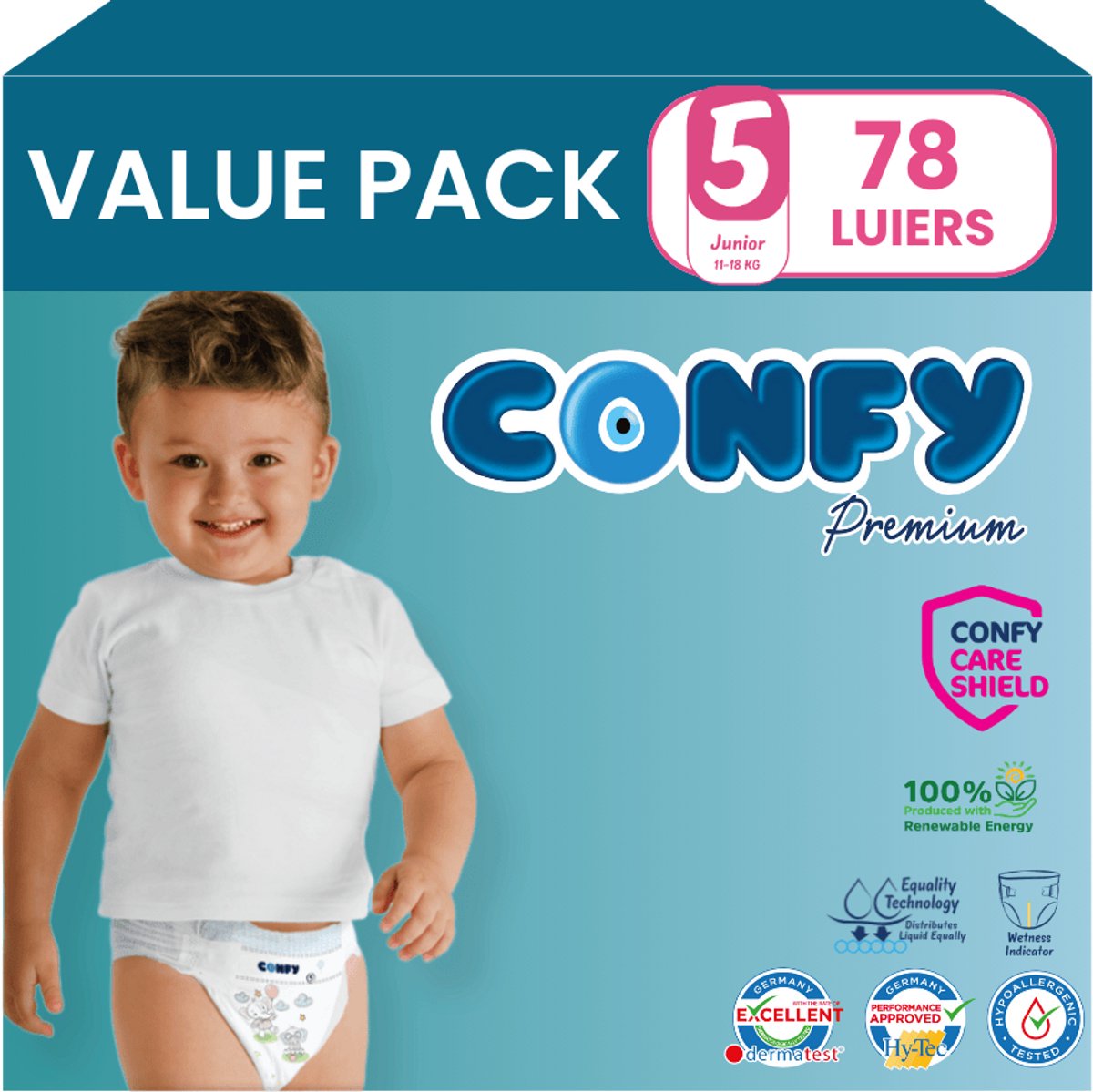 Confy Premium luiers maat 5 | 78 stuks