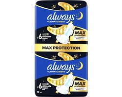Always Maandverband Ultimate Night Wings - 12 stuks