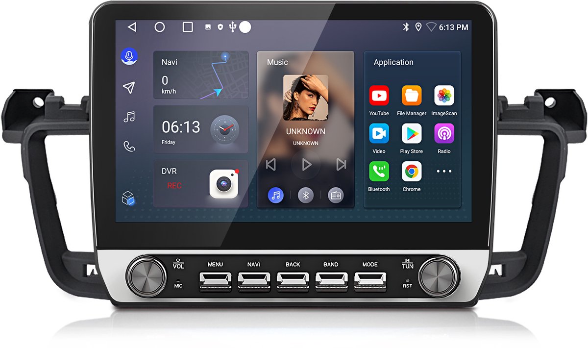 Junsun Autoradio Geschikt voor Peugeot 508 (2011-2018), 2GB+64G - Android 15 Draadloze CarPlay & Andriod Auto, DAB+, GPS-Navigatie, Bluetooth, Wifi, FM, RDS, 10.1-inch Touchscreen, DSP, Quad-core processor