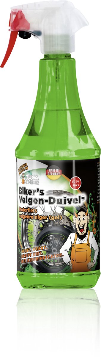 Biker's Velgen Duivel Motorfiets Velgenreiniger Gel – pH Neutraal – Verwijdert Remstof, Kettingvet & Vliegroest – Kleurindicator – Veilig voor Alle Velgen