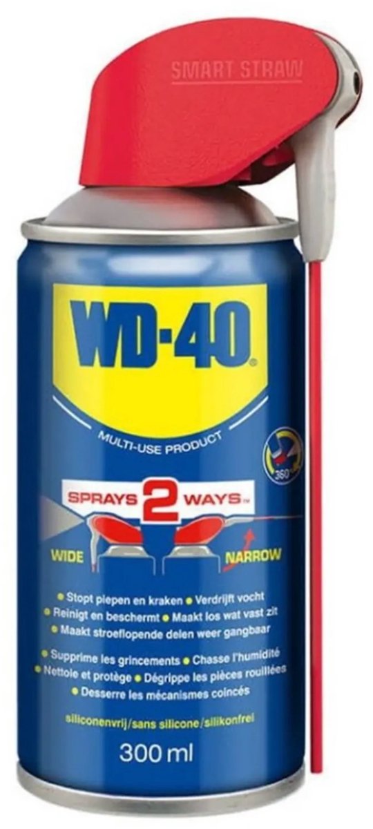 WD-40® Smart Straw - Verdrijft vocht - Stopt piepen & kraken - Beschermt tegen roest - Maakt vastgeroeste onderdelen los - Verwijdert olie, vuil & vet - 300ml van Merkloos — afbeelding 5