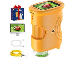 1000x Zoom Digitale Microscoop voor Kinderen - Draagbare Kinder Microscoop - Hand- en Zakmicroscoop - Vergrootglas voor Tuin, Bos en Experimenten - Educatieve/STEM Wetenschapscadeau voor Kinderen 4 - 12 jaar - Foto & Video opslag - Tuinspeelgoed