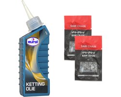 Zanora® Garden Kettingzaag Onderhoudsset – 2 Kettingen – Kettingolie