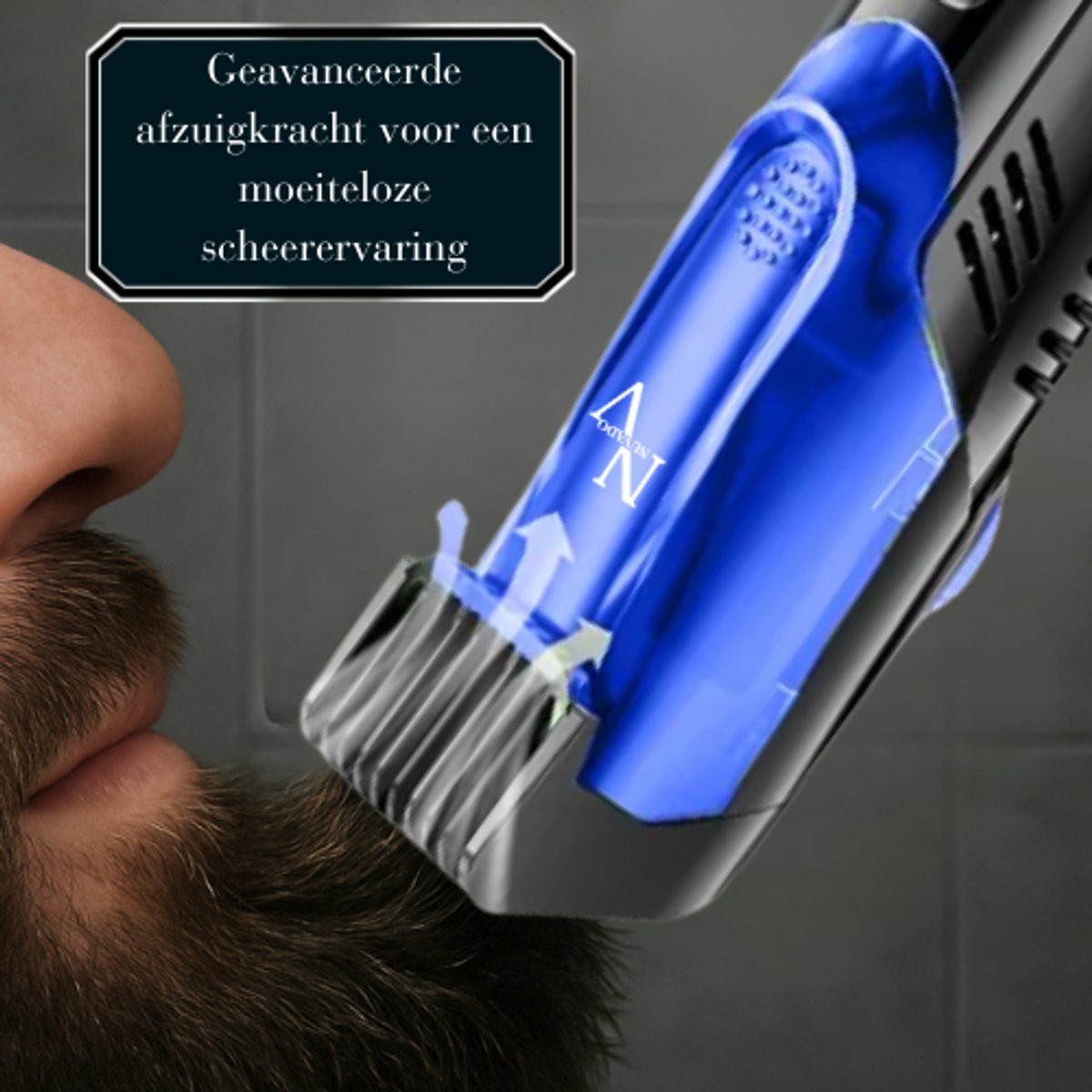 Nuvado Vacuüm Tondeuse Hoofdhaar- Blauw- Scheerapparaat - afbeelding 2