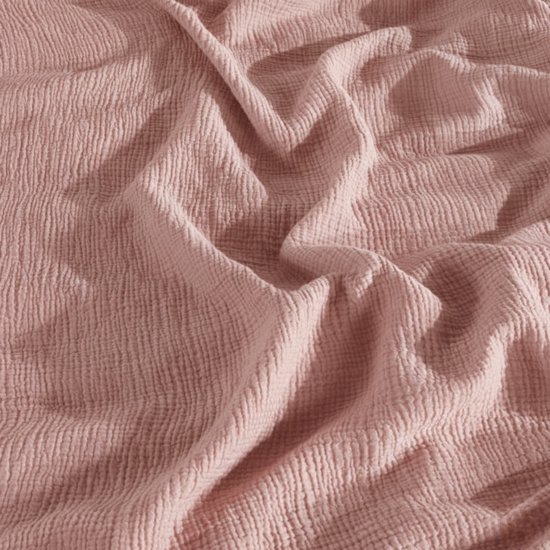Dekbedovertrek, 4-laags Mousseline, 100% Katoen, Tweepersoons, 200x220 cm, Inclusief Hoeslaken & 2 stuks Kussenslopen 60x70 cm, Roze, Knoppen van Kokosnoot, Ademend & Comfortabel, Dekbedovertrekset, Hoge Kwaliteit, Dekbedovertrekken, De Linde Home van Merkloos — afbeelding 2