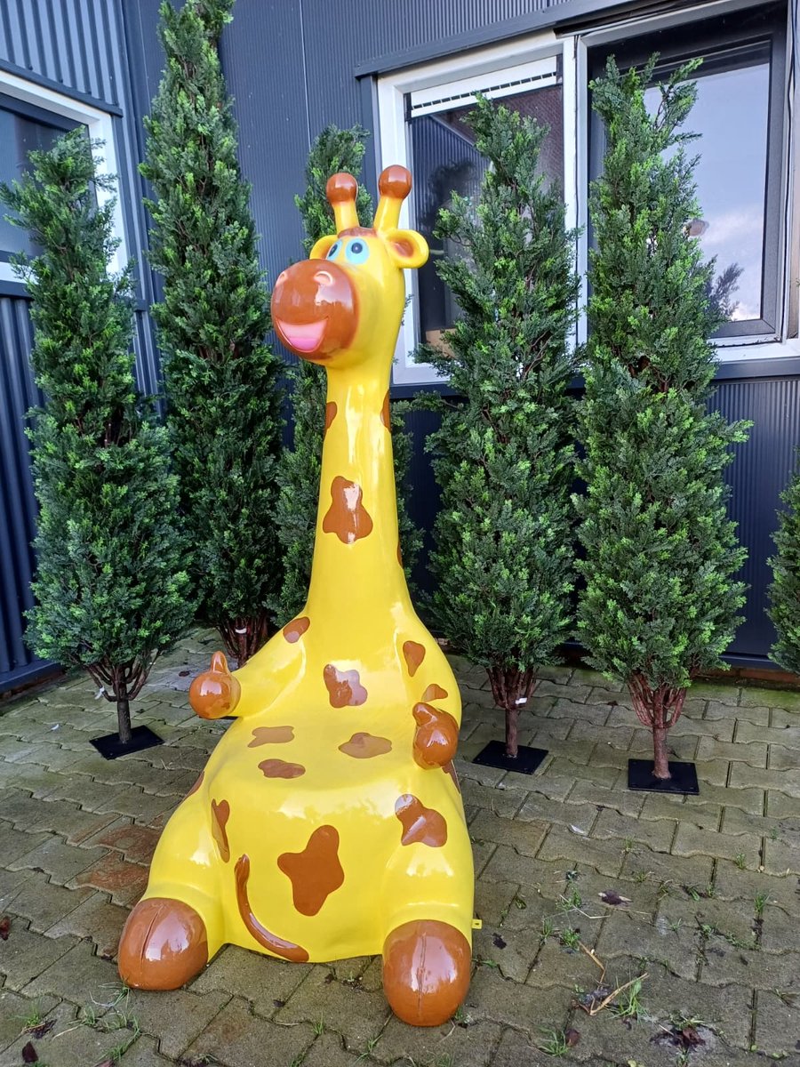 Kinderen Giraf zitbank Geel - Gelamineerd polyester - speeltuin - speelparadijs - tuin - themapark - Giraffe