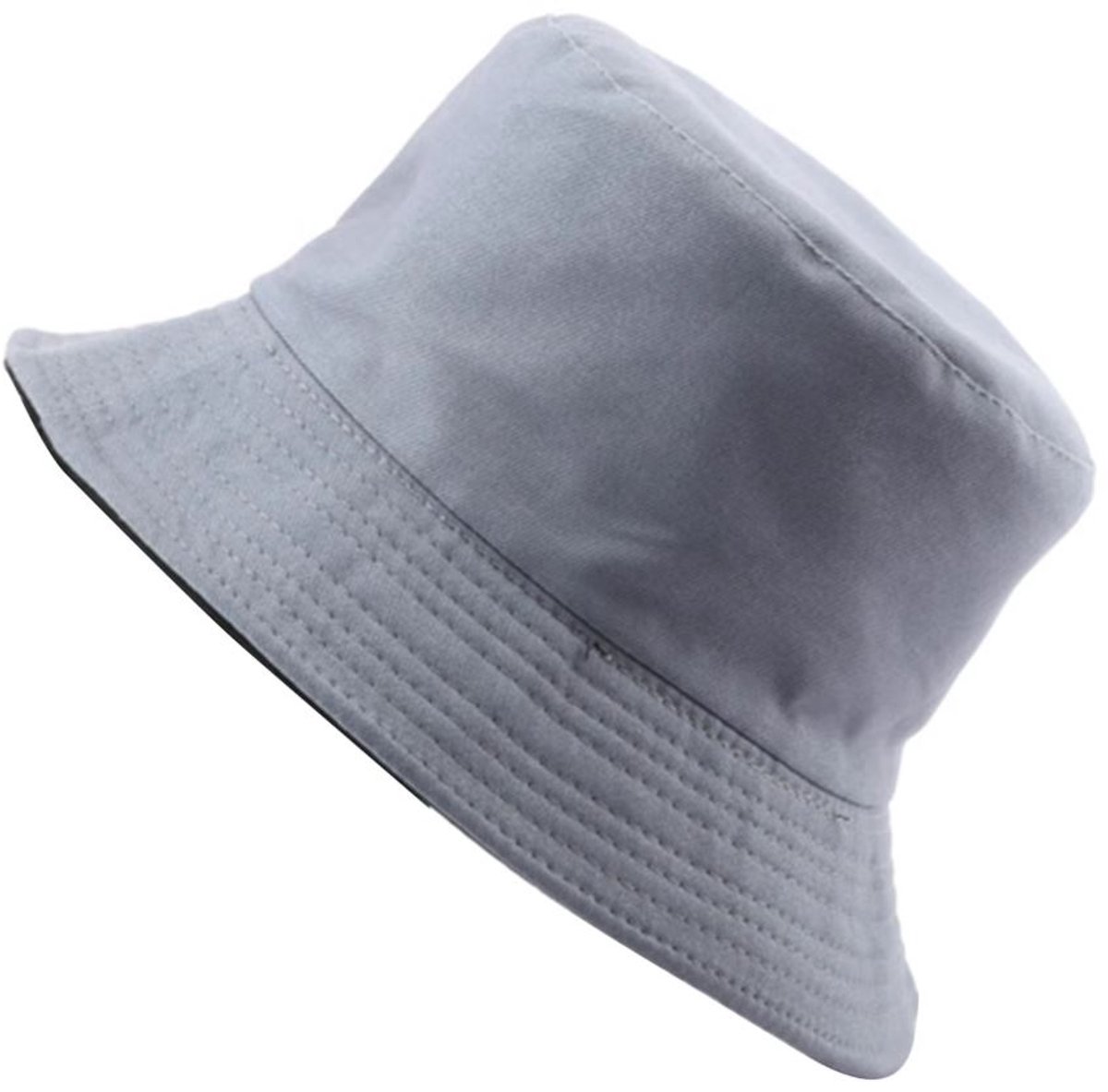 Buckethat - Vissershoedje - Festival hoedje - Zonnehoed - Emmerhoed - Hoofddeksel - Katoen - Zomeraccessoire - Volwassenen - One size fits all - Donkergrijs - Jonyx