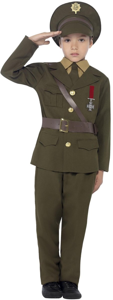Leger officier kostuum voor kinderen 146-158 (10-12 jaar)