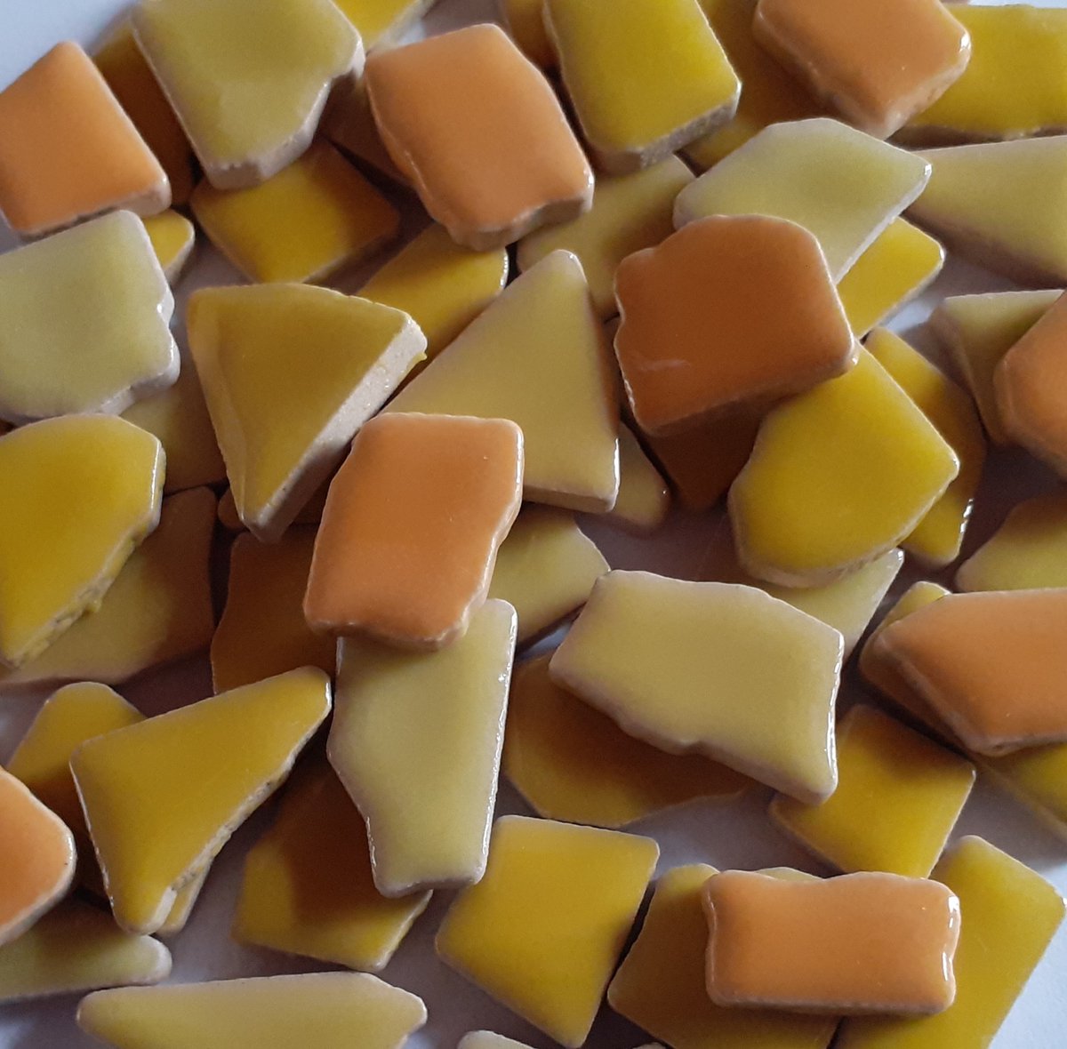 Keramische Mozaïek Steentjes 500 gram Geel mix