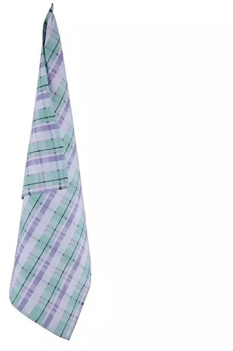 Miss Etoile Keukendoek Miss Etoile Check paars groen 70x50cm