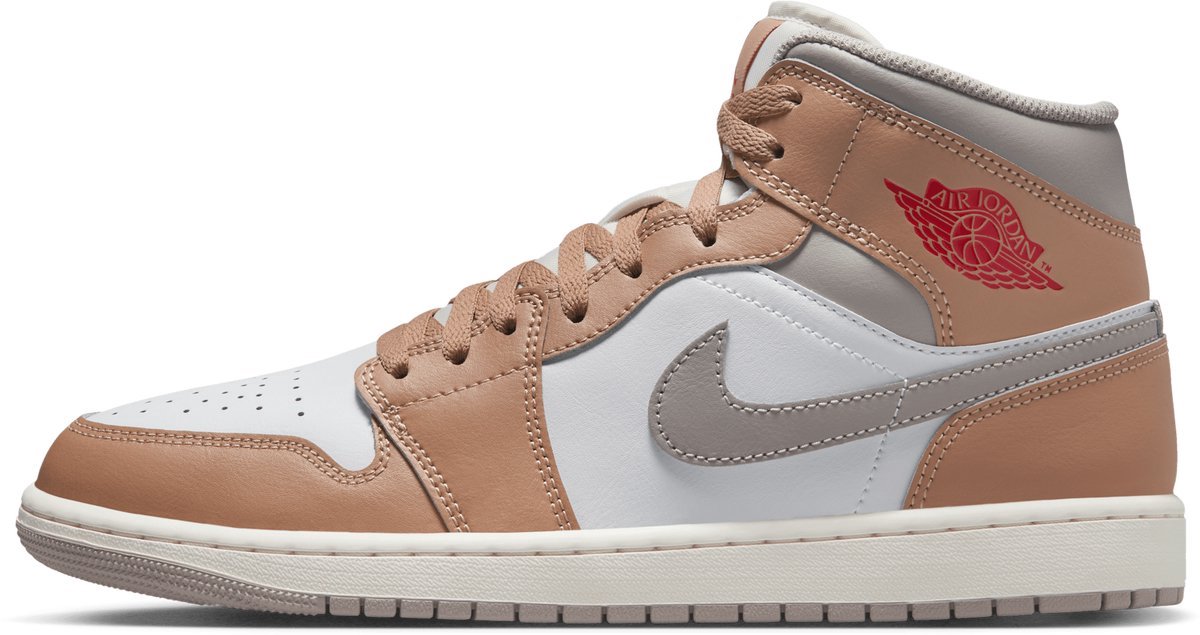 Nike Air Jordan 1 Mid “”Rattan”” Sneakers Unisex Grijs