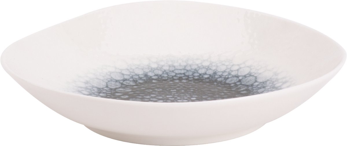 Maastricht Porselein Diep Bord Grey Mineralis Organic 20 cm 2 stuks