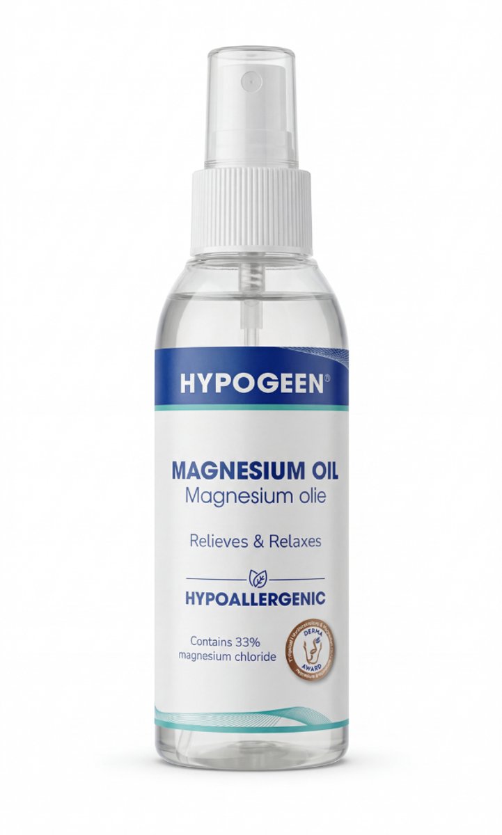 Magnesium Olie Spray – 33% Magnesiumchloride – Hypoallergeen Magnesium Spray – Voor Gevoelige Huid – Ontspant Spieren, Benen en Voeten – 125 ml