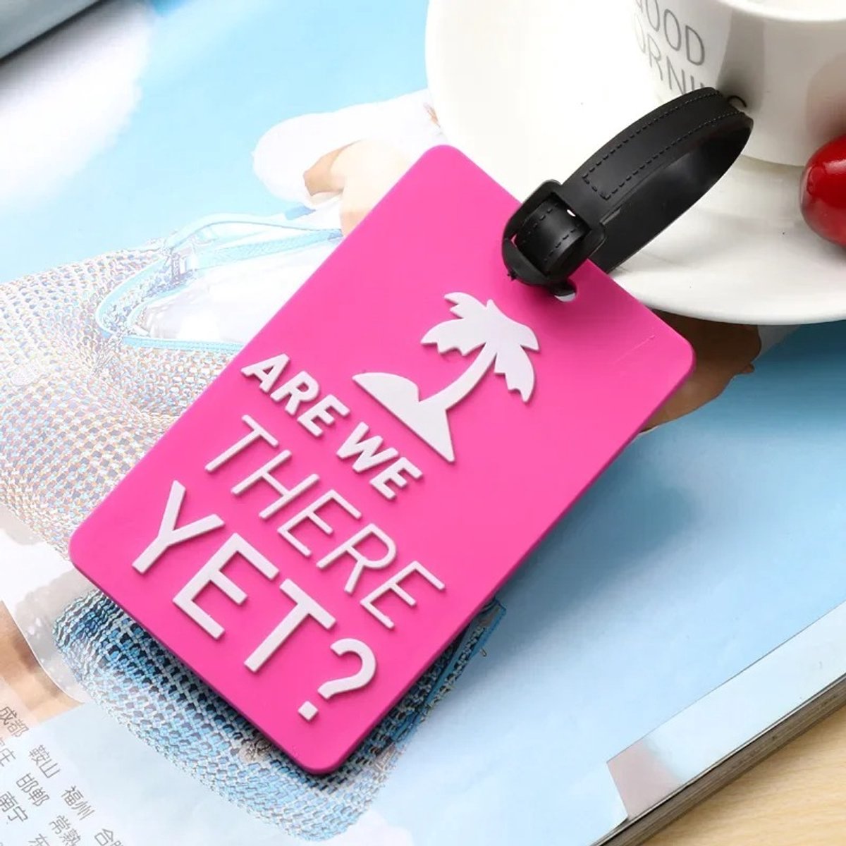 WiseGoods Luxe Koffer Label - Bagagelabel - Koffer ID Tags & Adreshouder Reizen - Reis Accessoires - Bagage Label Koffers - Roze