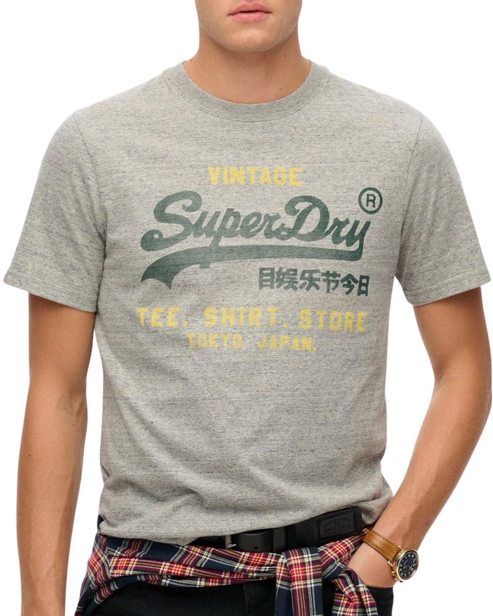 Superdry VL CLASSIC RELAXED TEE Heren T-shirt Grijs