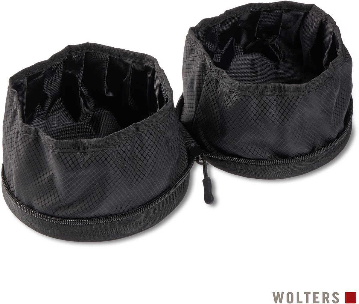Wolters reisvoerbak hond – Opvouwbare drinkbak & voerbak voor onderweg – Lichtgewicht met karabijnhaak – 15 cm