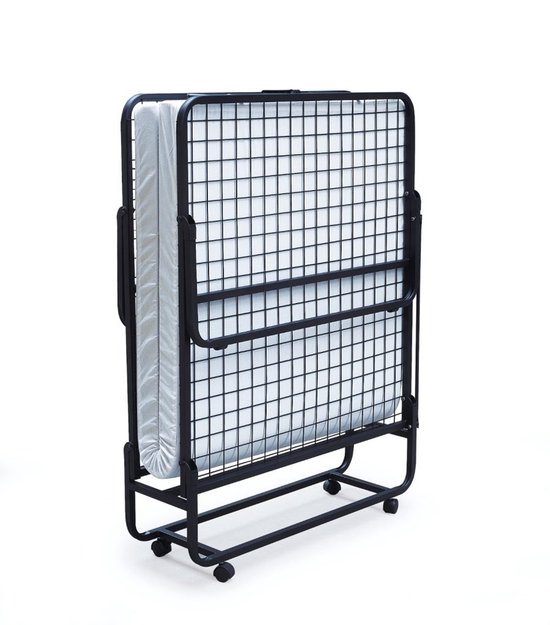 Sleepking - Lit d'appoint Indo - Lit pliant 90x200 - 1 personne - Lit pliant avec matelas