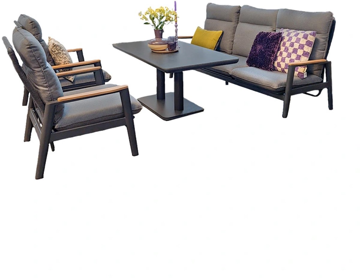 Trestino Beauval Lounge- diningset - Antraciet