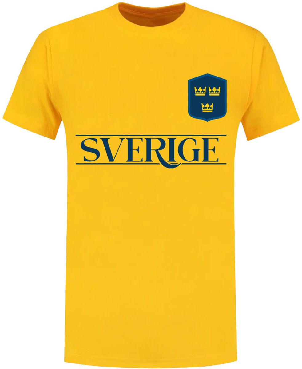 Zweden Geel T-shirt - zweden - voetbal - club - europa - wedstrijd