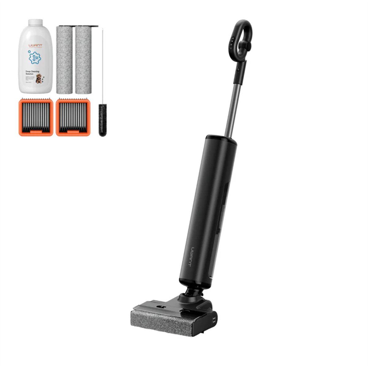 UWANT D700 Pro Steelstofzuiger Draadloos – Nat & Droog, Krachtige Handstofzuiger met Oplaadstation, Zelfreinigend, Lichtgewicht voor Harde Vloeren & Tapijt