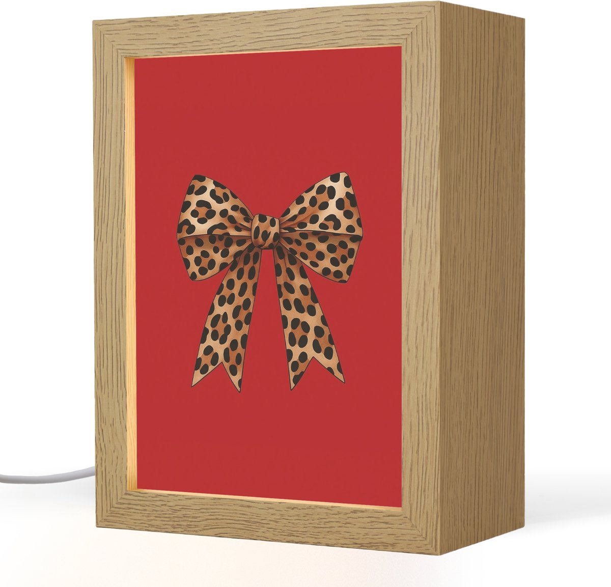 Tafellamp 15x20 cm - LED lamp - Strik - Sierlijk - Panter - Rood - Decoratieve tafellampen - Dimbaar - Tafellampje slaapkamer - Woonkamer binnen