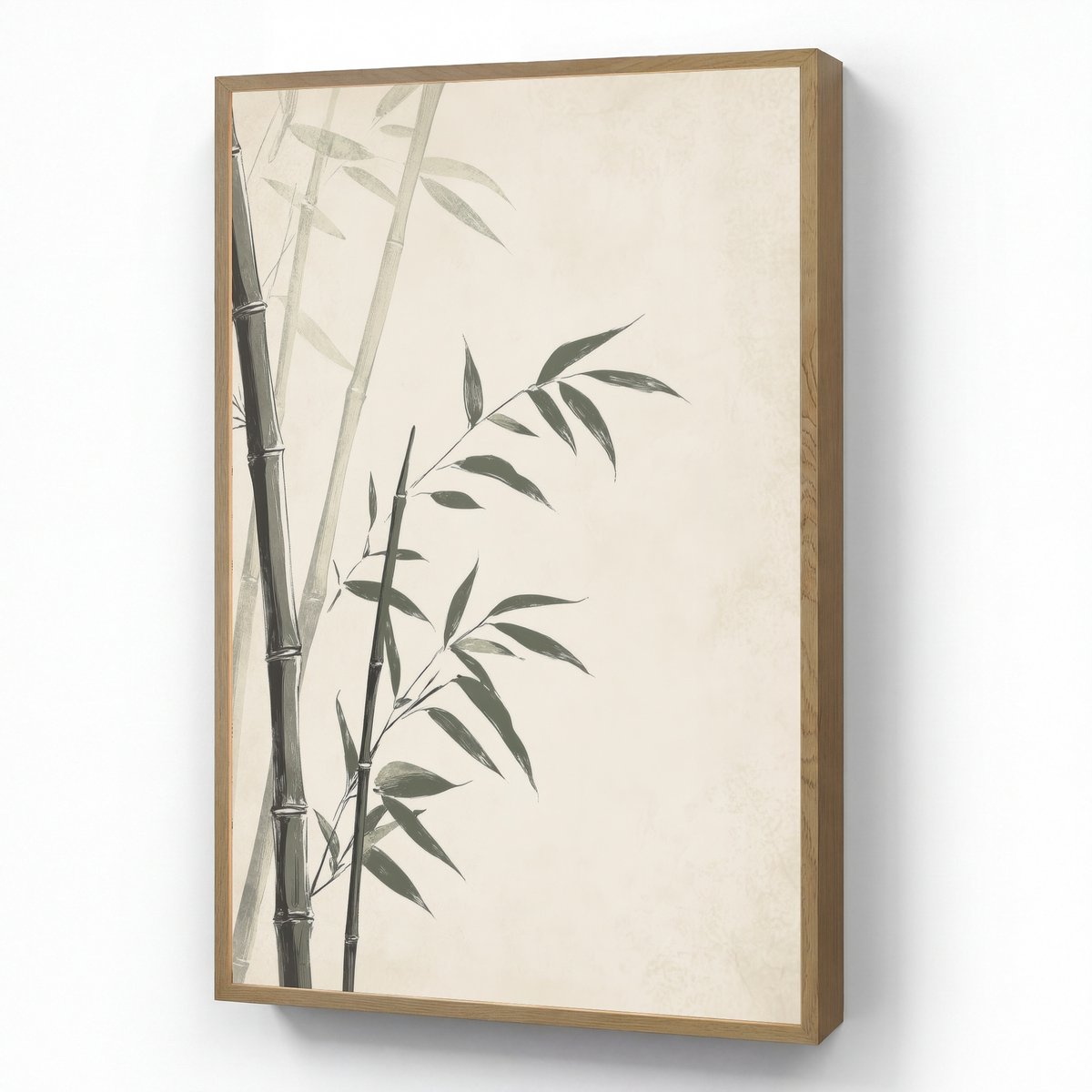 Wandlamp 70x100 cm - Oplaadbaar - Japandi - Bamboe - Beige - Wandlampen binnen woonkamer -