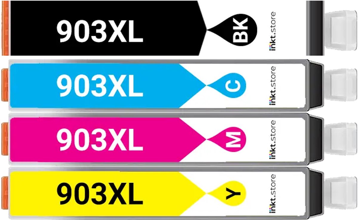 HP 903XL Huismerk Zwart Cyaan Magenta Geel Multipack 4 stuks / Hoge Capaciteit