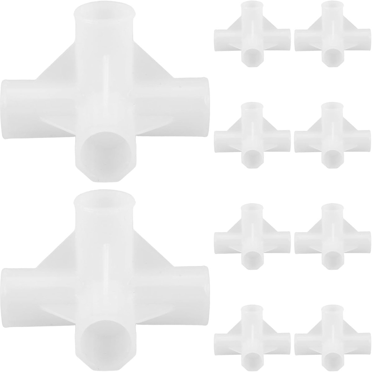 Koppelingen Kledingkast - Verbindingsstukken Schoenenrek - Kast Stabiliseren - Zware Uitvoering Vierweg - 8x6x5 cm - Wit