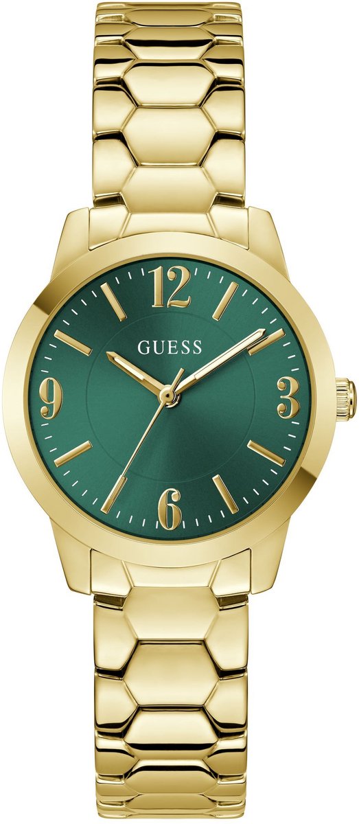 Guess Winni Quartz Analoog Horloge Gold Tone Kast: 100% Roestvrij Staal | Armband: 100% Roestvrij Staal 34 mm GW1028L1, GW1028L2