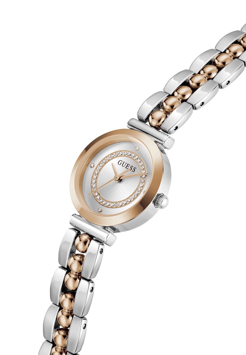 Guess Leena Quartz Analoog Horloge Tweetoon Kast: 100% Roestvrij Staal | Armband: 100% Roestvrij Staal 26 mm GW0994L5