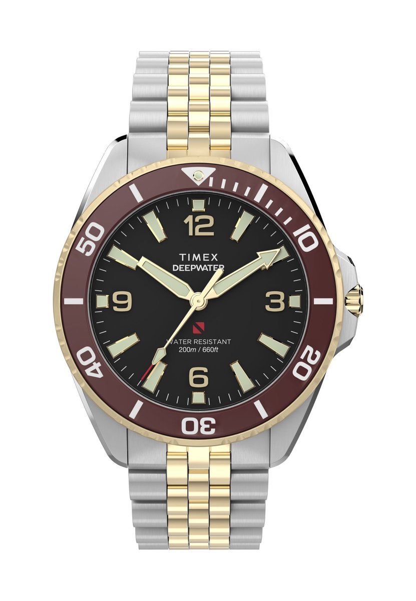 Timex Deepwater Arctic Quartz Analoog Horloge Tweetoon Kast: 100% Roestvrij Staal | Armband: 100% Roestvrij Staal 40.5 mm TW2Y64500AJ, TW2Y64600AJ, TW2Y64700AJ