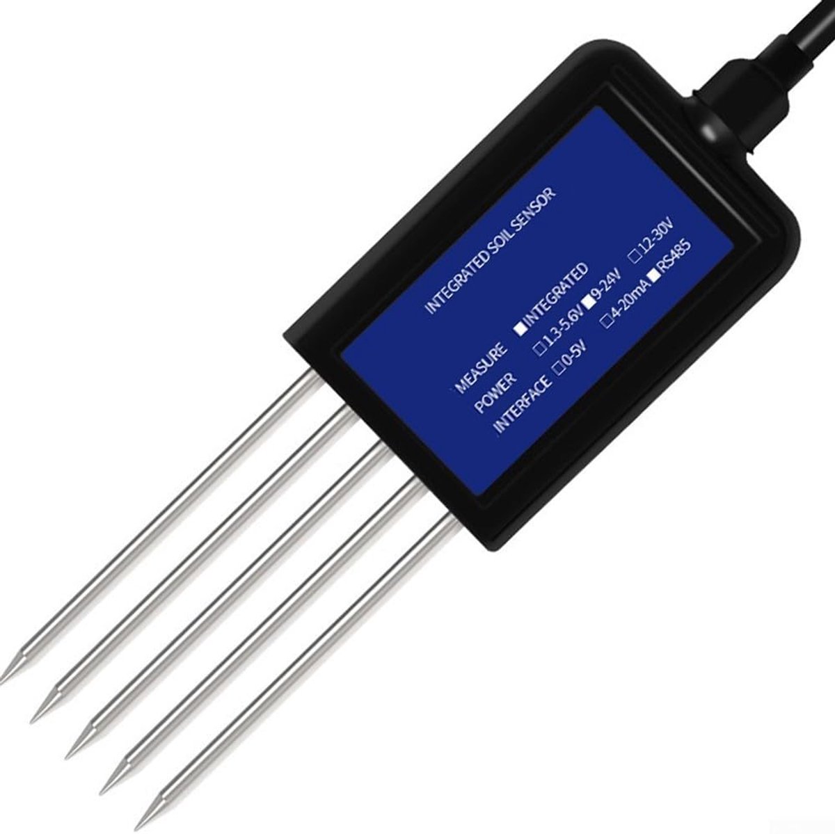 Bodemmeter Multiparameter - Grond Analyse Sensor - Planten Groei Optimaliseren - 7-in-1 Metingen - 135 x 65 mm - Zwart
