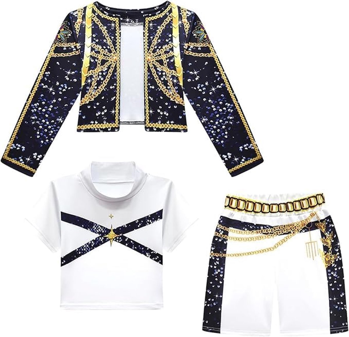 Kraftverdia - Verkleedkleren Meisje - Demon Hunters Costume Rumi Zoey Verkleed Jurk Set - Carnavalskleding - Kpop - Cadeau Meisje - 130cm — afbeelding 6