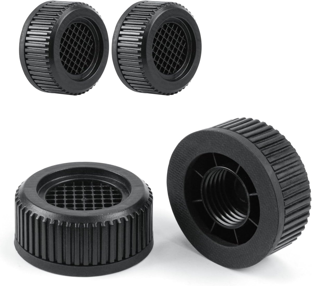 4 stuks antislipmatten, wasmachine, voetdemper, anti-vibratie, wasmachine, trillingsdemper, anti-vibratiemat, onderstel voor droger, koelkast (rond, zwart)