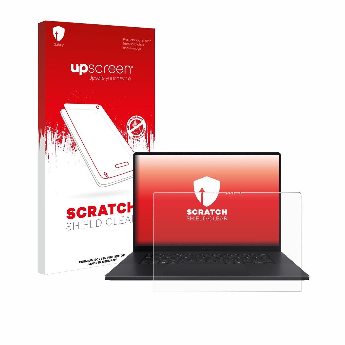 upscreen - Screenprotector voor ASUS ProArt P16 - Folie Beschermfolie transparant