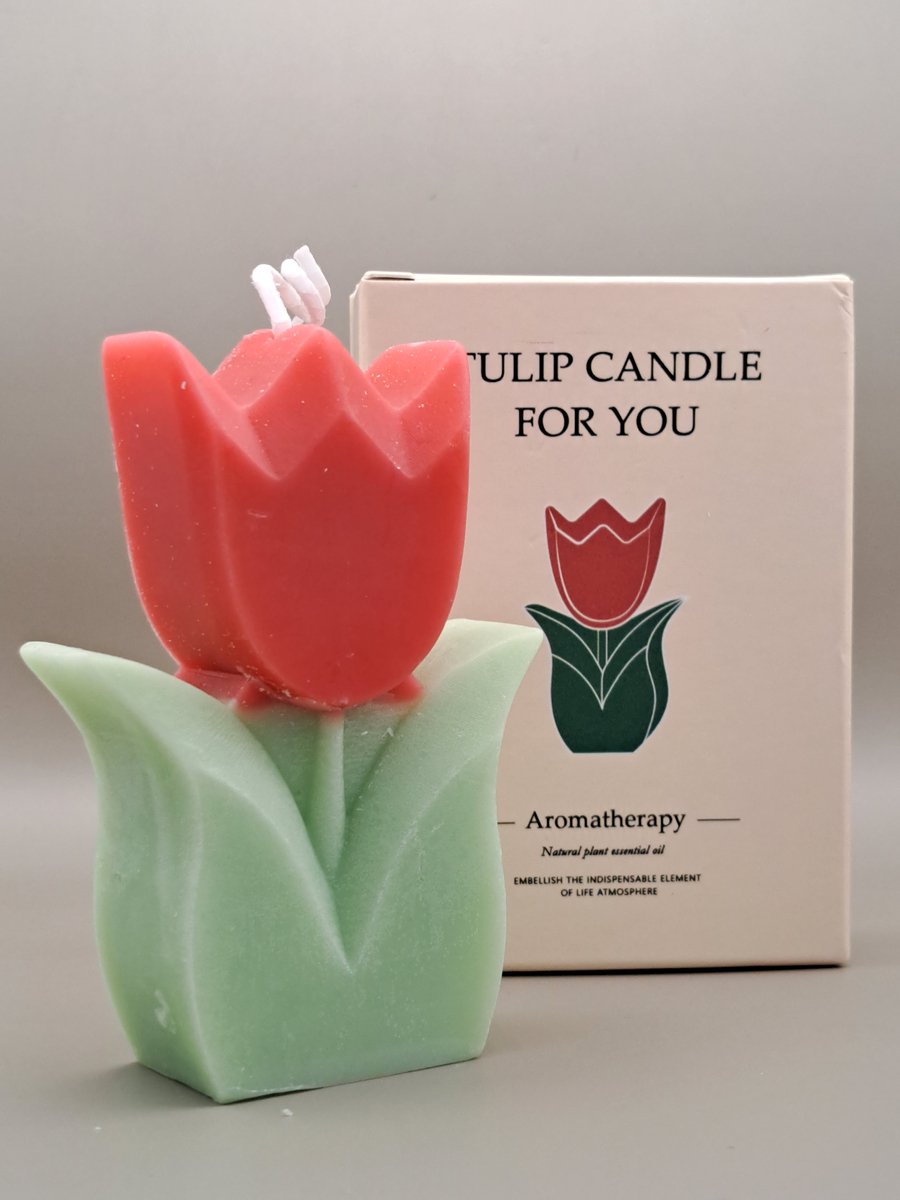 Tulpen Geurkaars - Bloemvormige Geurkaars - Ethetische kaars - Aroma kaars - Tulpen decoratie - Geurkaars - Cadeautje - Kaars geschenk - Hollandse Tulp - Tulpen cadeau - Aromatherapie