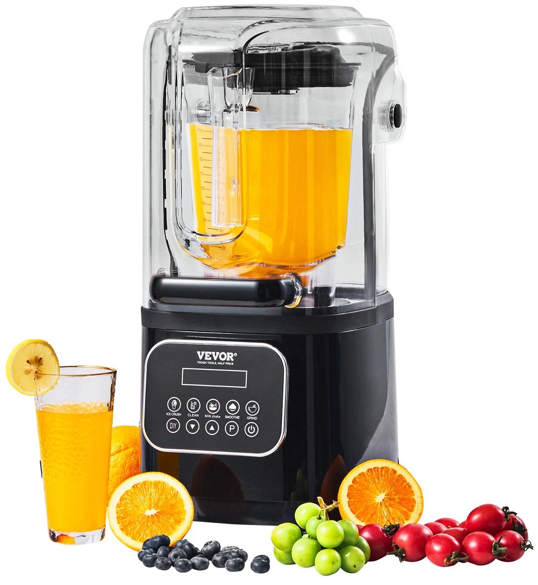 Seth Select Smoothie blender, Blender 1400W, Glazen blender, Glazen Pot Blender Combo Rvs Blender, Smoothie maker, Zwart