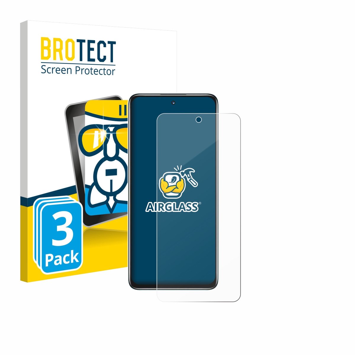 Screenprotector 3 Stuks voor Huawei Nova Y73 Beschermglas transparant