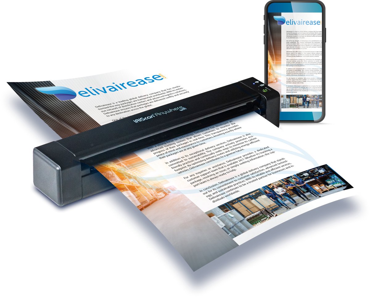 IRIScan Anywhere v6 mobiele scanner flatbed scanner 15PPM 1side WIFI + Readiris PDF Gratis WinMac