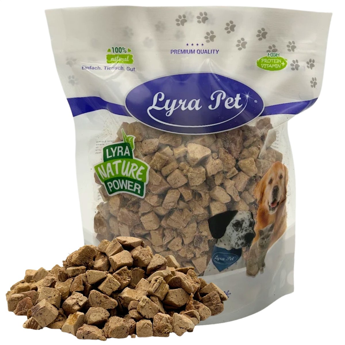 200 g - 5 kg Lyra Pet® gevriesdroogde blokjes eendenlever 200 g